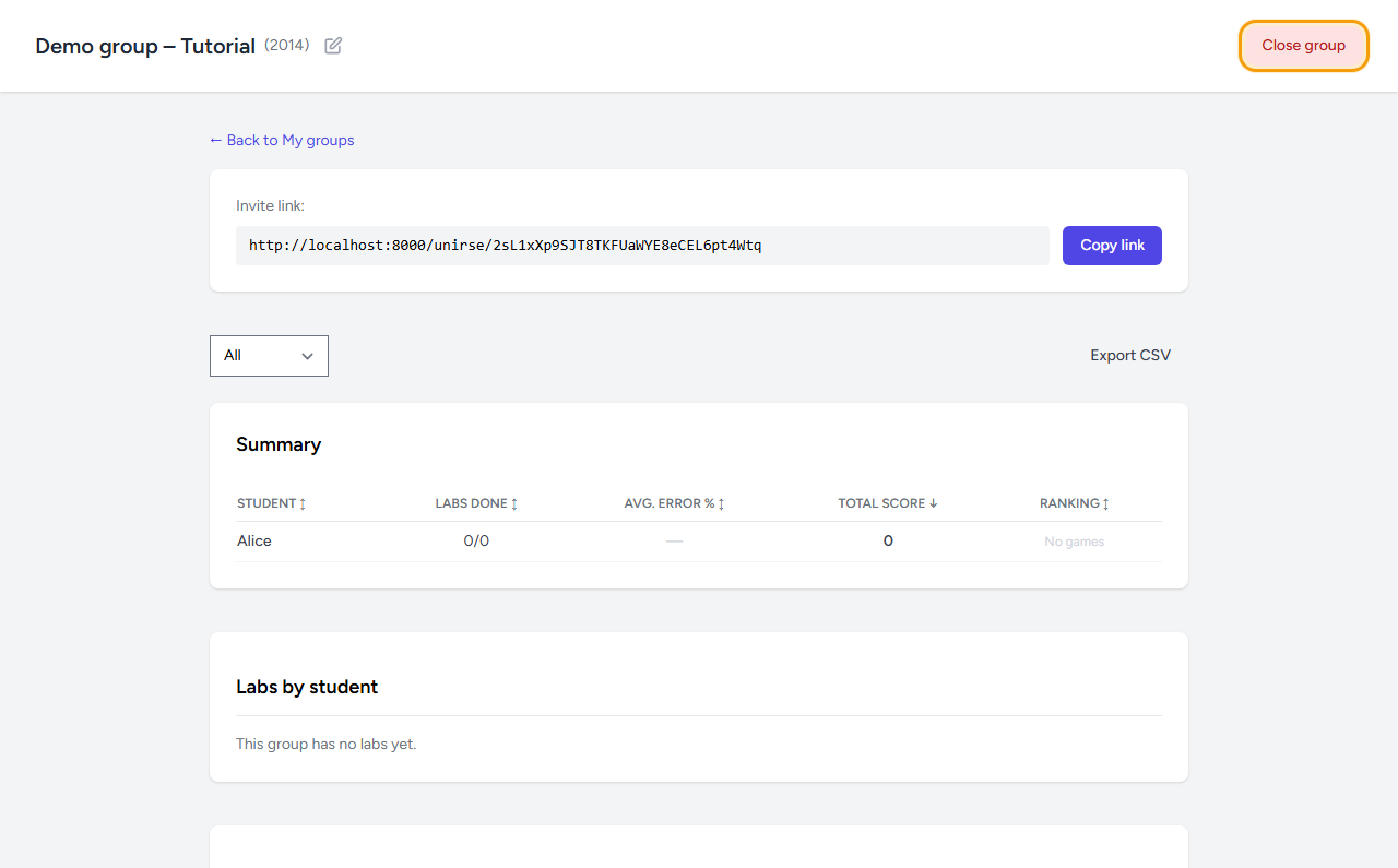 You'll see each student appear in real time
