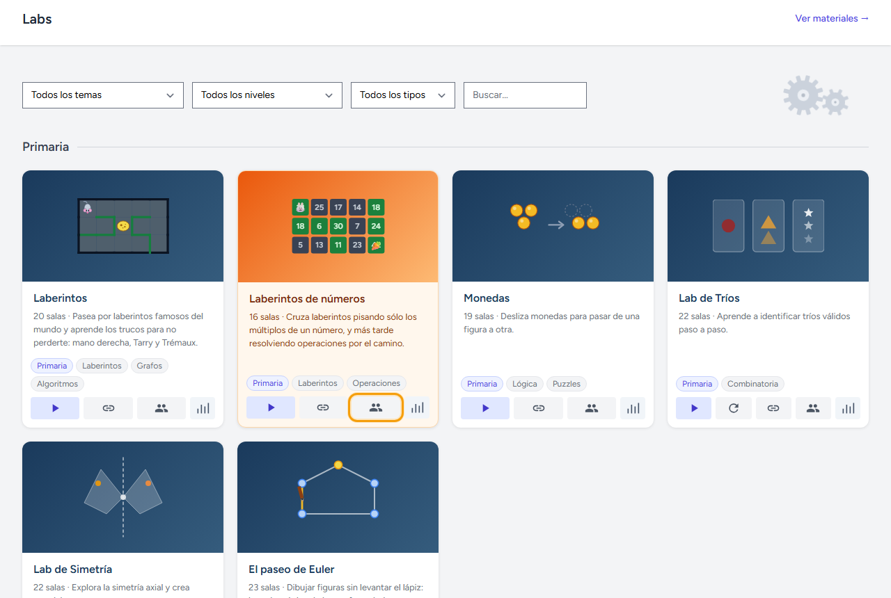 Elige un lab y asígnalo a tu grupo