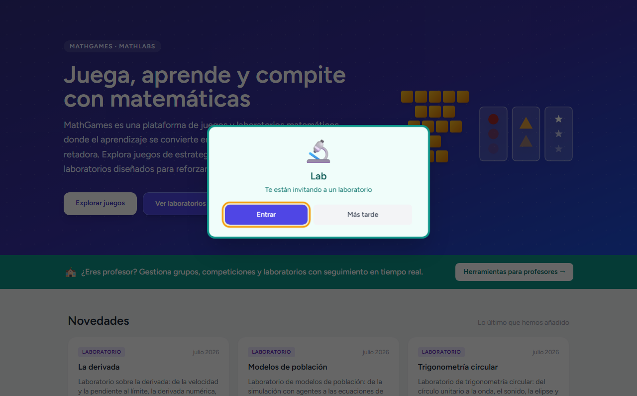 El alumno recibe la invitación al instante